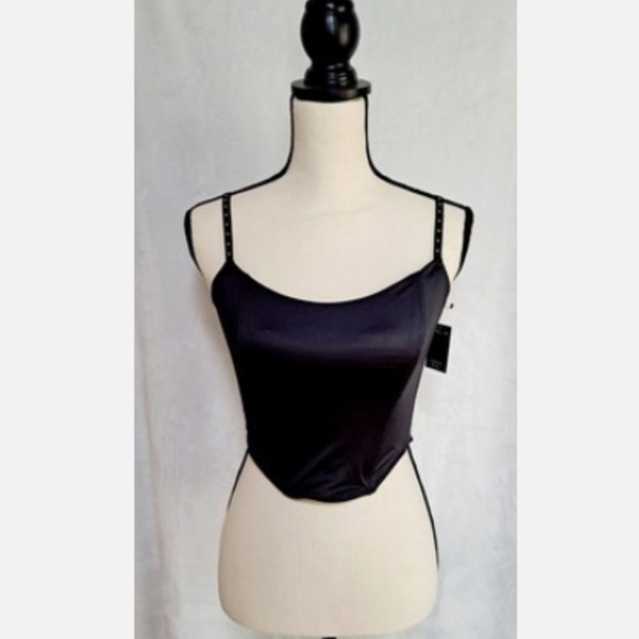 Steve Madden Black Corset Top - Picture 1 of 2